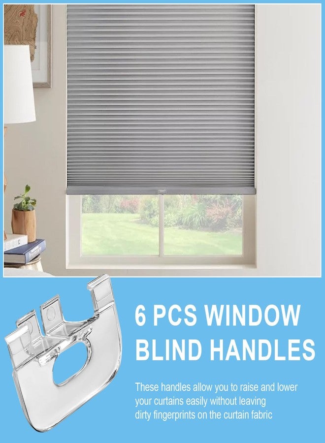 Giokyi 6 Pack Cordless Honeycomb Shade Lift Handles for Graber and Bali Cordless Mini Blinds and Cellular Shades Made After 2015 (Fits 3/4" Pleat) - Image 4